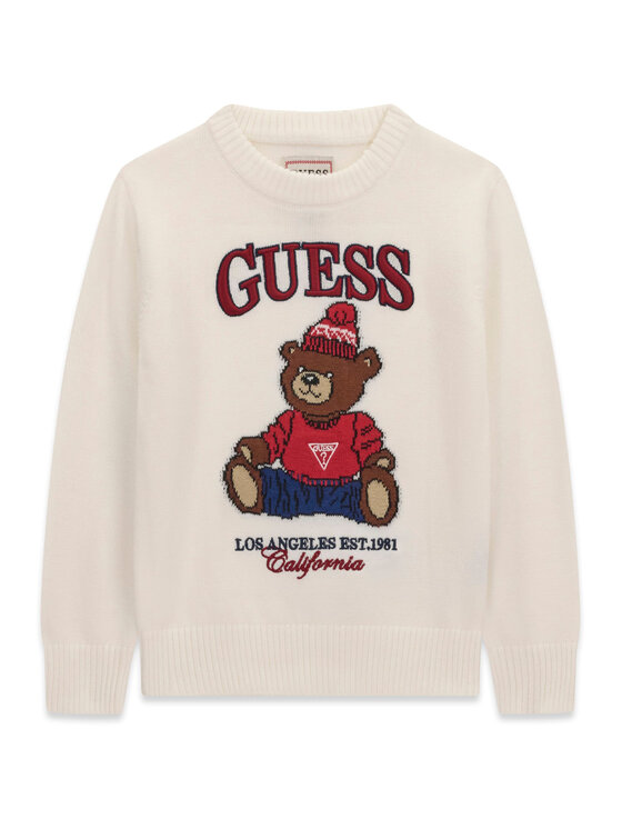 Guess Guess Džemper N6BR03 Z1393 Krem Regular Fit