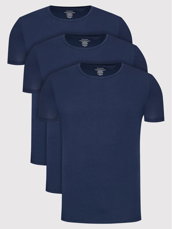 Lyle & Scott 3 marškinėlių komplektas Maxwell LS3PKT900 Tamsiai mėlyna Regular Fit