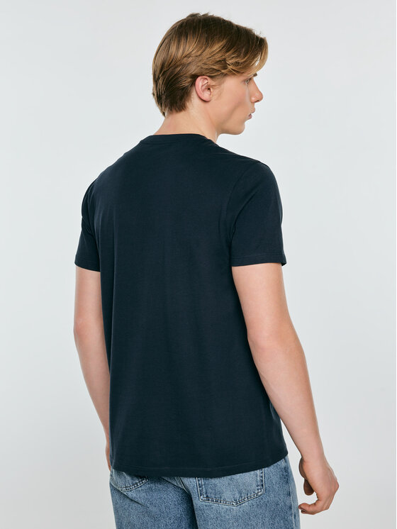 BIG STAR BIG STAR T-Shirt STERIR Granatowy Basic Fit