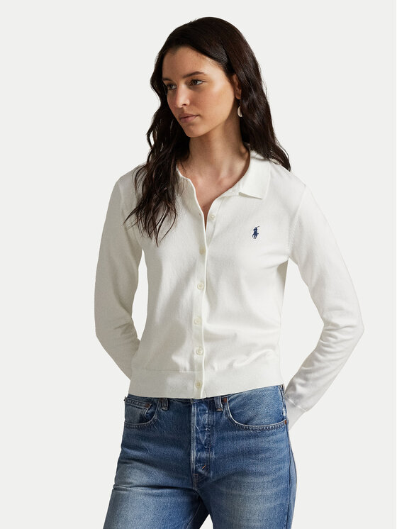Polo Ralph Lauren Polo Ralph Lauren Cardigan 211972110002 Alb Slim Fit
