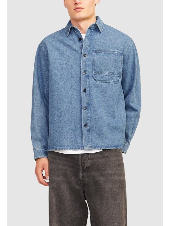Jack & Jones Jack & Jones Koszula JJINOLAN JJO Niebieski To Fit