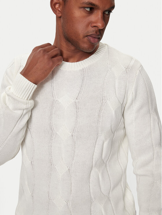 Lindbergh Lindbergh Džemper 30-805015 Bijela Relaxed Fit