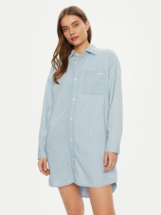 Calvin Klein Jeans Calvin Klein Jeans Džínové šaty J20J225472 Modrá Loose Fit