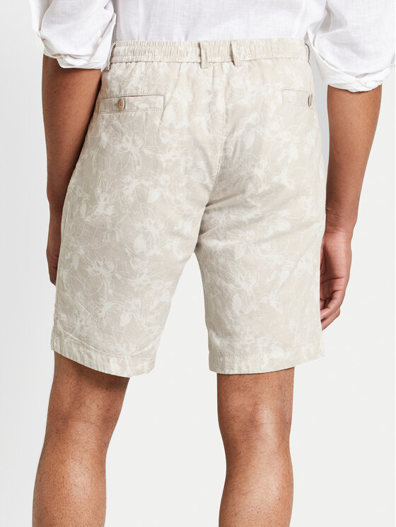 Bugatti Bugatti Pantaloncini di tessuto 1949 56416A Beige Slim Fit