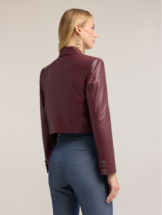 Motivi Motivi Kurtka z imitacji skóry Q100Q001132N036 Bordowy Cropp Fit