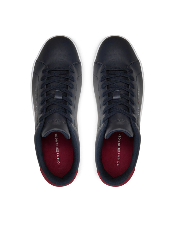 Tommy Hilfiger Tommy Hilfiger Superge Th Court Leather Grain Ess FM0FM05297 Mornarsko modra