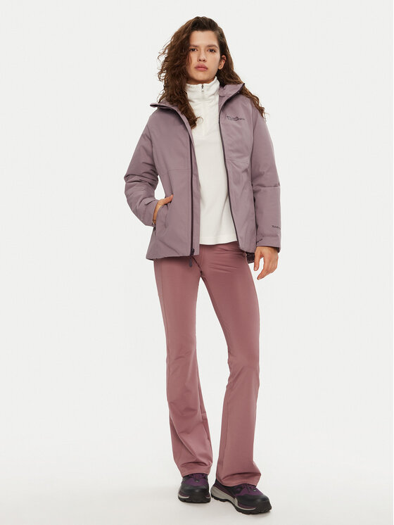 Jack Wolfskin Jack Wolfskin Kurtka przeciwdeszczowa Wisper Ins A61893 Fioletowy Regular Fit