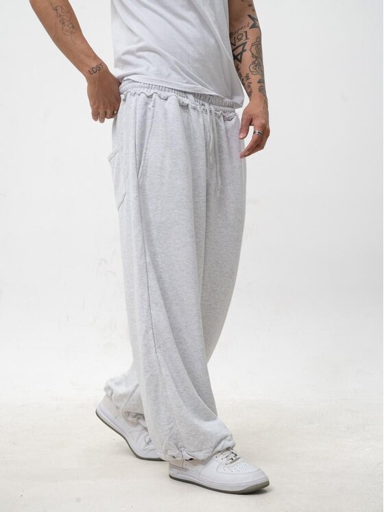 Jigga Wear Jigga Wear Spodnie dresowe 130373 Szary Baggy Fit