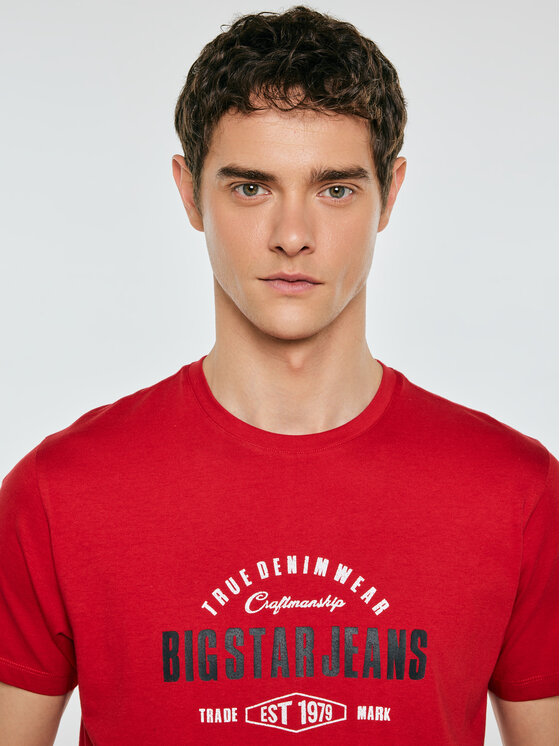 BIG STAR BIG STAR T-Shirt SERS Czerwony Basic Fit