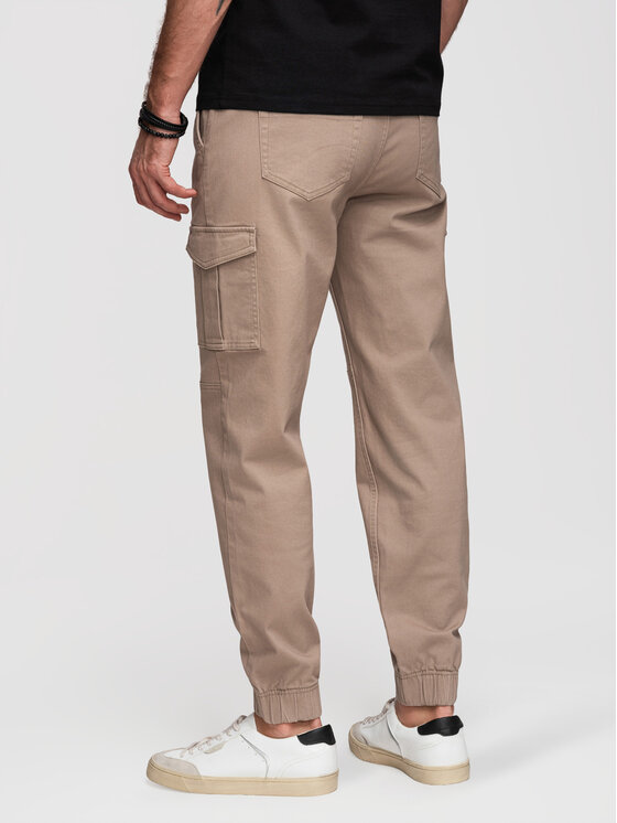 Ombre Ombre Joggery OM-PAJO-0290 Beżowy Regular Fit