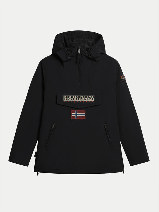 Napapijri Napapijri Anorak stiliaus striukė Rainforest NP0A4G7F Juoda Regular Fit
