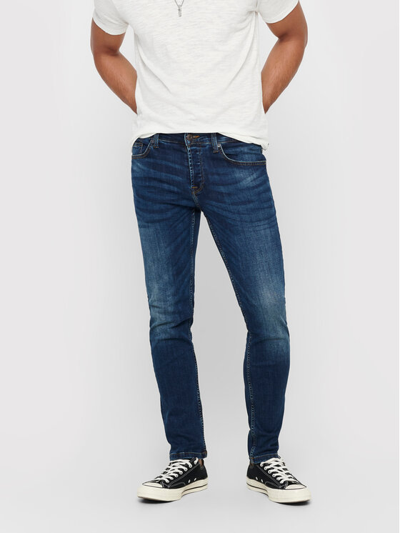 Only & Sons Jeans Hlače Weft 22005076 Mornarsko Modra Regular Fit