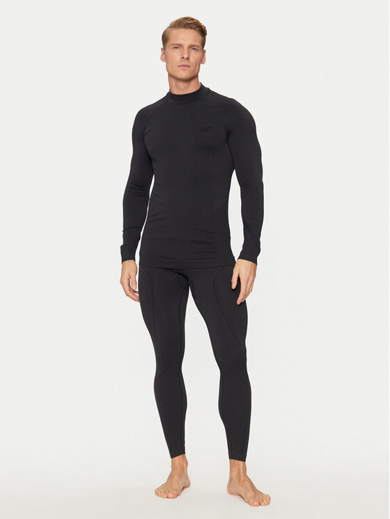 4F 4F Termoaktyvus apatinis trikotažas, viršus 4FWAW24USEAM170 Juoda Slim Fit
