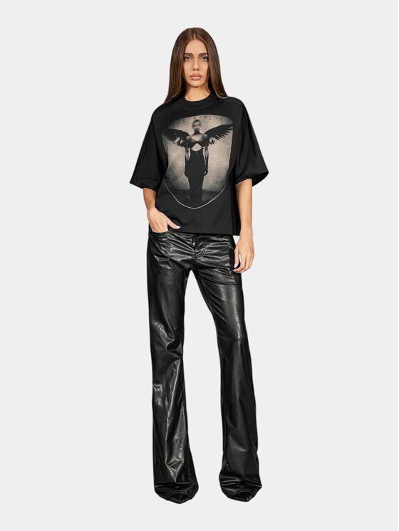 MADE BY SOCIETY MADE BY SOCIETY T-Shirt Siah - T27879 Czarny Basic Fit