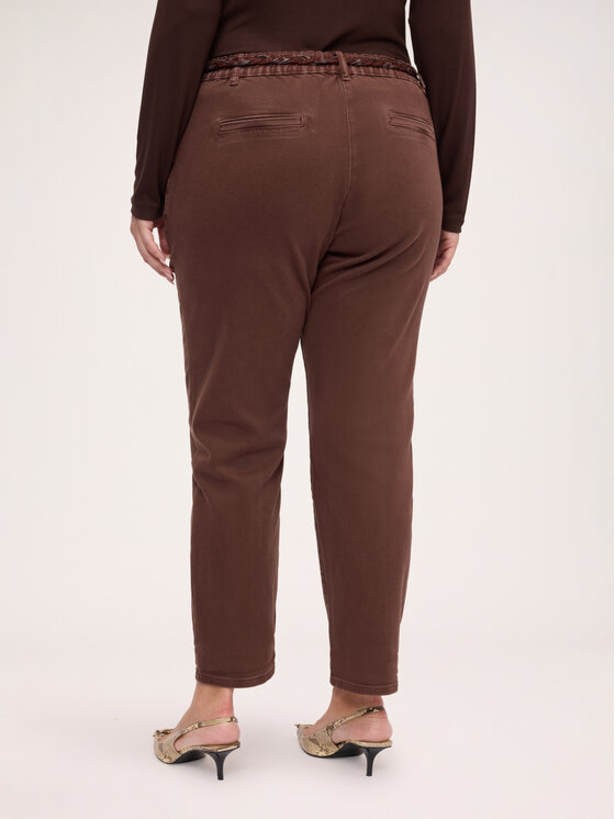 Fiorella Rubino Fiorella Rubino Spodnie materiałowe P072T005468N022 Brązowy Cropp Fit