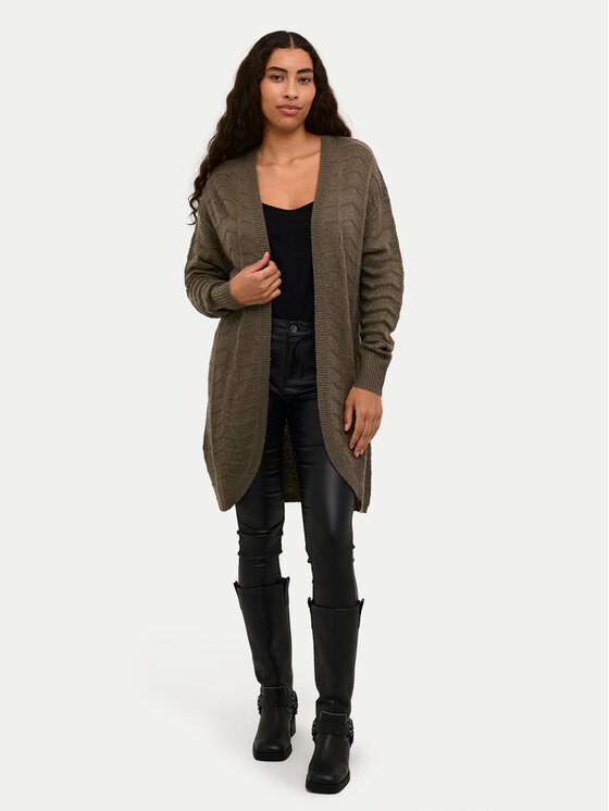 Kaffe Kaffe Strickjacke Kaemria 10506359 Khakifarben Regular Fit