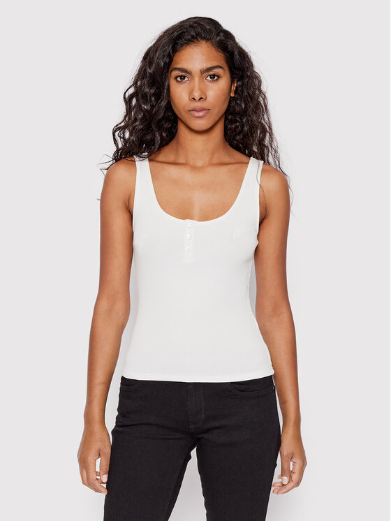 Guess Guess Topiņš W2YI00 KA0H1 Balts Slim Fit