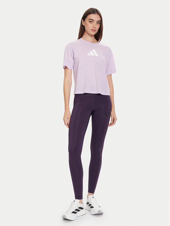 adidas adidas Технічна футболка Train Essentials Big Logo JY2183 Фіолетовий Regular Fit