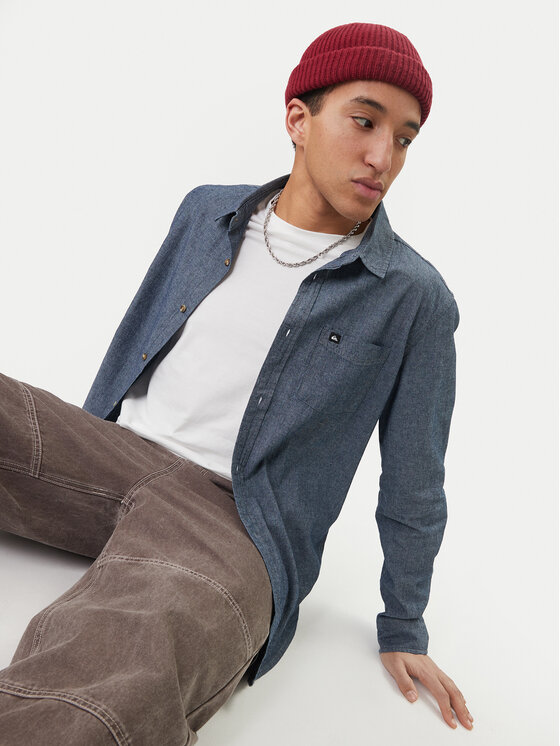 Quiksilver Quiksilver Košile Yosemite Chambrayls EQYWT04660 Tmavomodrá Regular Fit