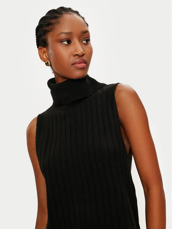 Vila Vila Bluză cu gât Beluna 14094218 Negru Regular Fit