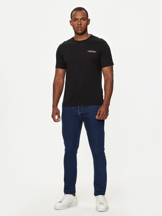 Guess Jeans Guess Jeans Marškinėliai M4YI55 K8HM0 Juoda Slim Fit