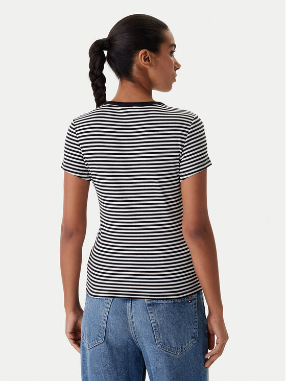 Tommy Jeans Tommy Jeans Тишърт Essential DW0DW17383 Черен Slim Fit