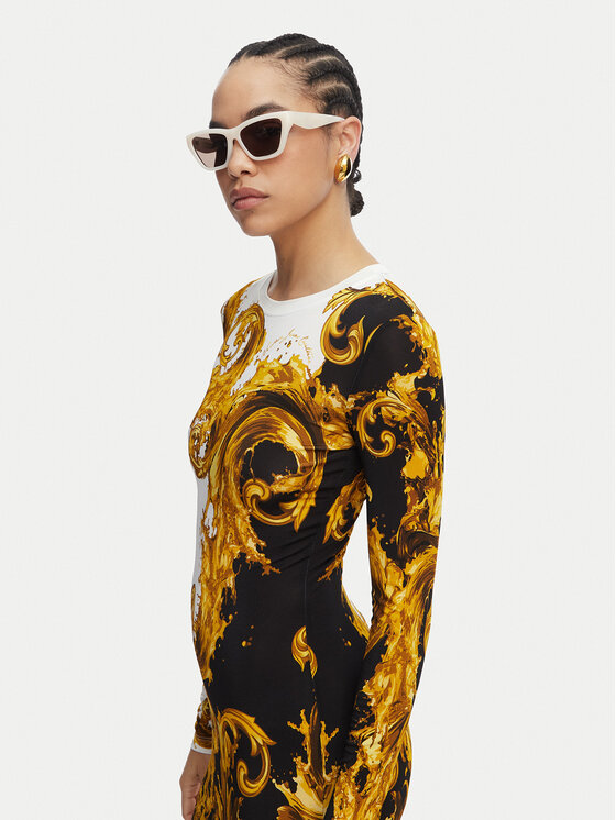 Versace Jeans Versace Jeans Ежедневна рокля 80HAO9P0 JS547 Черен Slim Fit