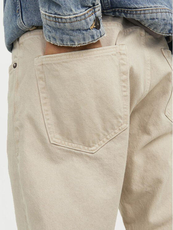 Jack & Jones Jack & Jones Jeansy Chris 12246401 Béžová Relaxed Fit