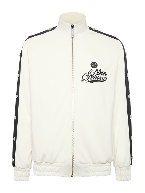 PHILIPP PLEIN PHILIPP PLEIN Bluza 25947 Biały Jegging Fit