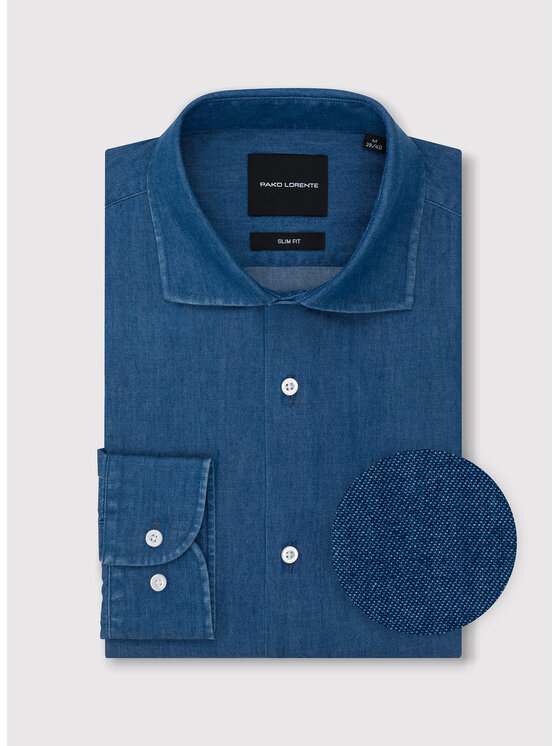 Pako Lorente Pako Lorente Koszula P25WF-1X-016 Niebieski Slim Fit