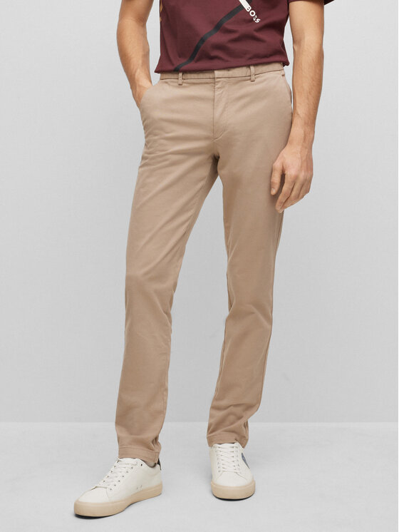 Boss Chino Hlače Kaito1 50487966 Bež Slim Fit