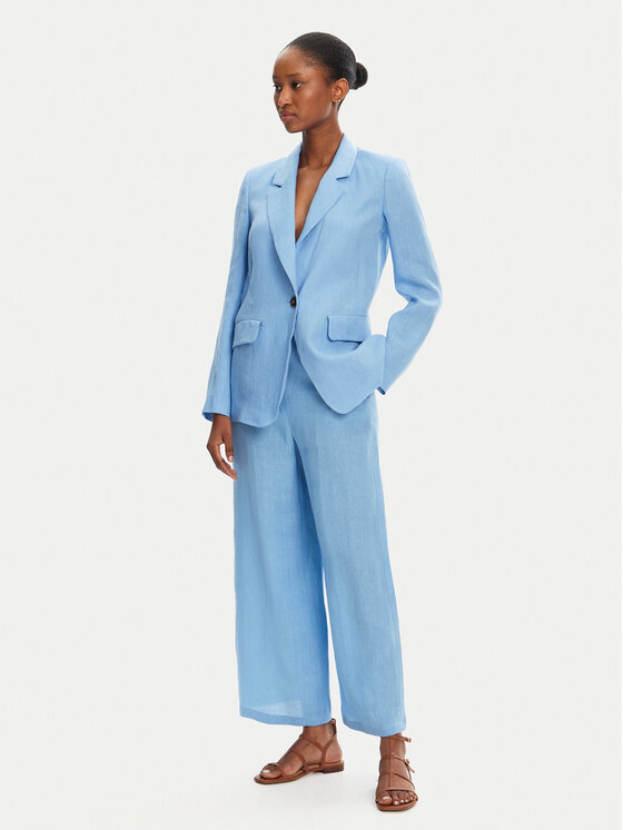 Marella Marella Pantaloni culotte Silvana 2515131022 Celeste Regular Fit