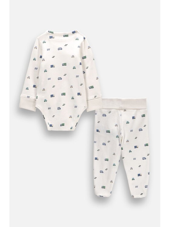 Coccodrillo Coccodrillo Komplet body s kalhotami ZC6117305MBN-003 Krémová Regular Fit