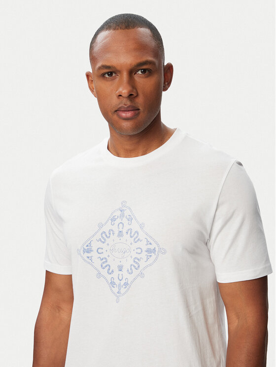HUGO HUGO Тишърт Nerberri 50572760 Бял Regular Fit