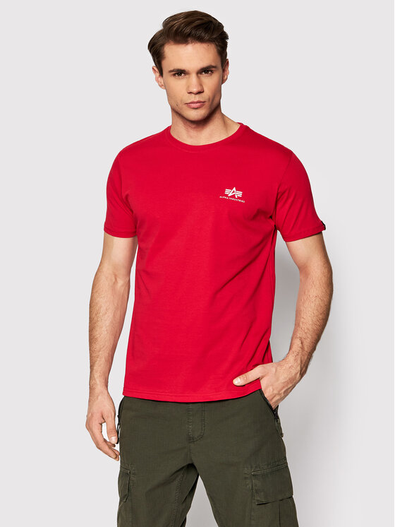 Alpha Industries Alpha Industries Tričko Backprint 128507 Červená Regular Fit