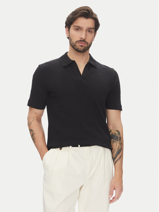 Marc O'Polo Polokošeľa 524 3021 53176 Čierna Regular Fit