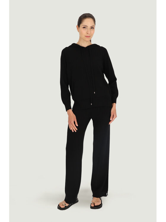 Deni Cler Milano Deni Cler Milano Spodnie dresowe T-DC-502D-E2-25-90-1 Czarny Regular Fit