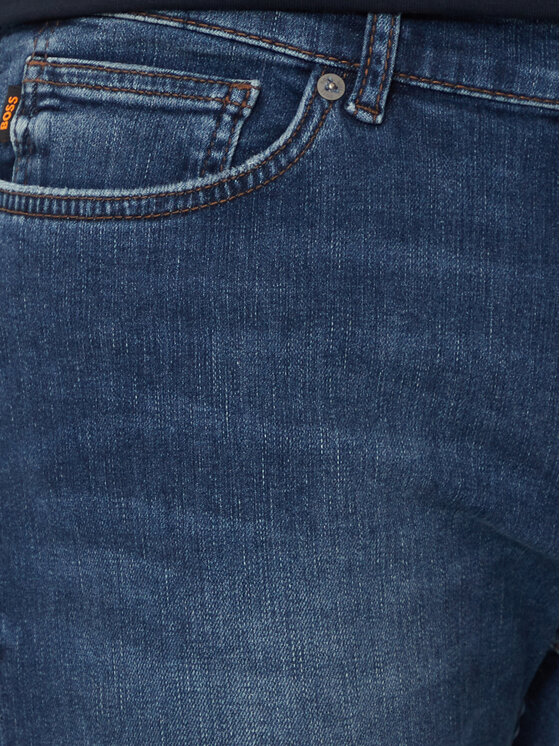 BOSS Boss Jeans hlače Delaware 50524082 Mornarsko modra Slim Fit