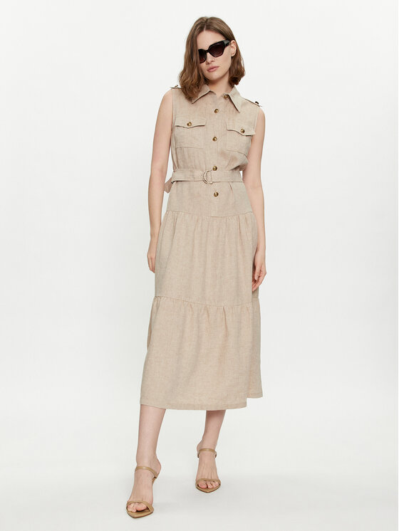 Luisa Spagnoli Luisa Spagnoli Ежедневна рокля Principato 540880 Бежов Regular Fit