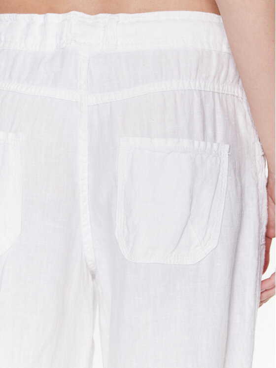 BDG Urban Outfitters BDG Urban Outfitters Παντελόνι υφασμάτινο BDG LINEN FIVE POCKET 76475037 Λευκό
