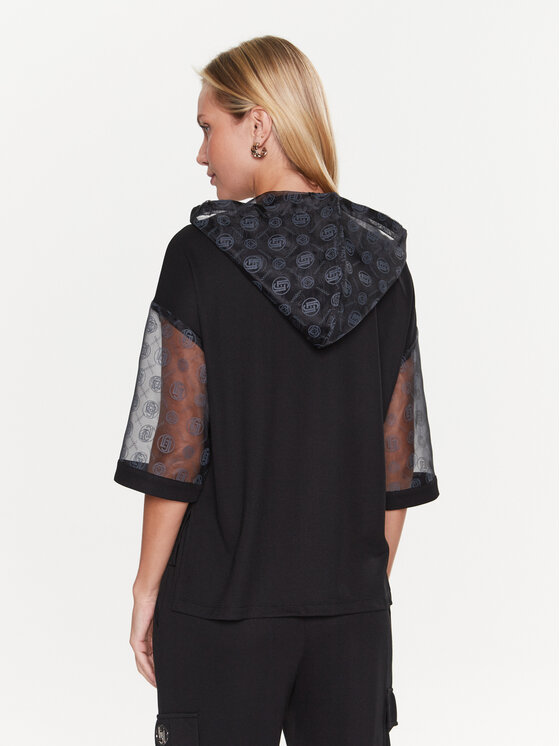 Liu Jo Sport Liu Jo Sport Світшот TA3228 J6595 Чорний Relaxed Fit