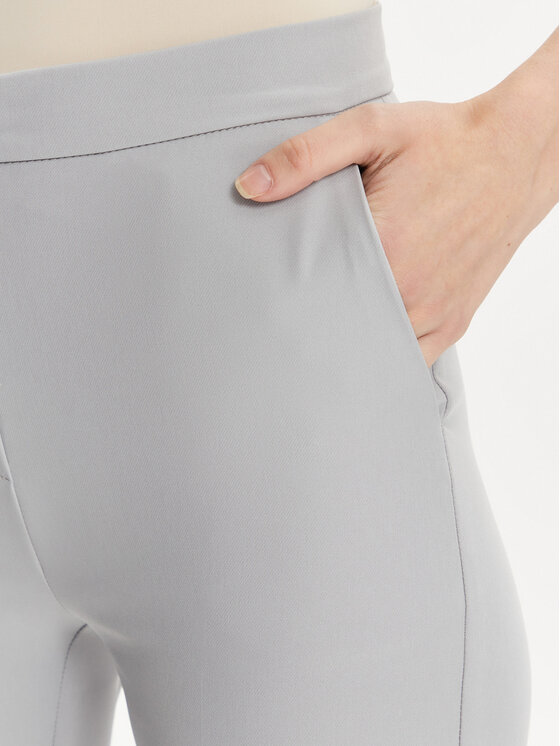 Maryley Maryley Pantaloni din material 24EB587/43LU Gri Wide Leg
