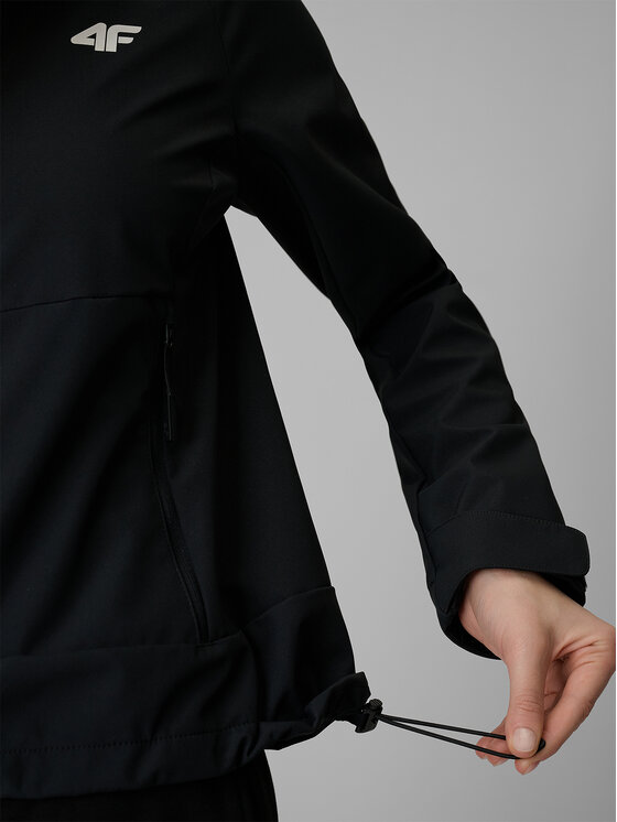 4F 4F Kurtka przejściowa SS MIDSHOP TEXTILE Czarny Regular Fit