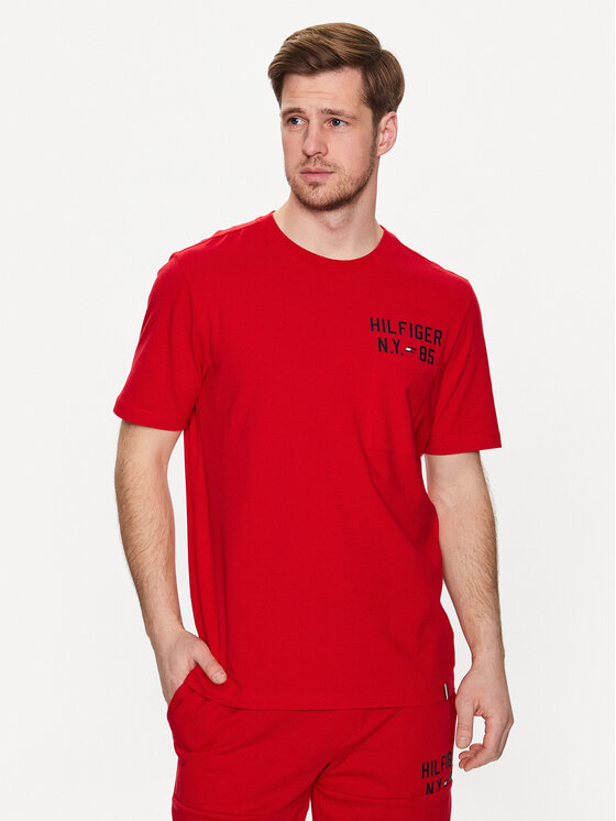Tommy Hilfiger T-shirt Graphic MW0MW30444 Rosso Regular Fit, taglia : L
