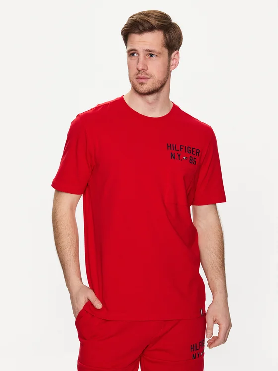 Tommy Hilfiger T-Shirt Graphic MW0MW30444 Rot Regular Fit