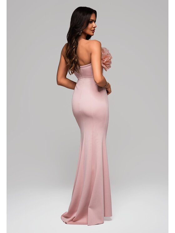 Ombre Ombre Sukienka wieczorowa LA-OM-DLR119 Różowy Slim Fit
