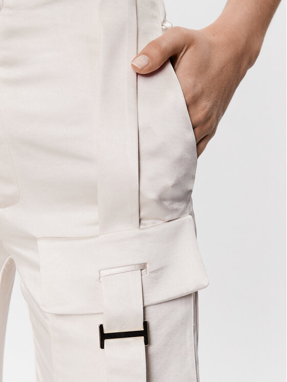 Babylon Babylon Pantaloni di tessuto S_E00075 Écru Regular Fit