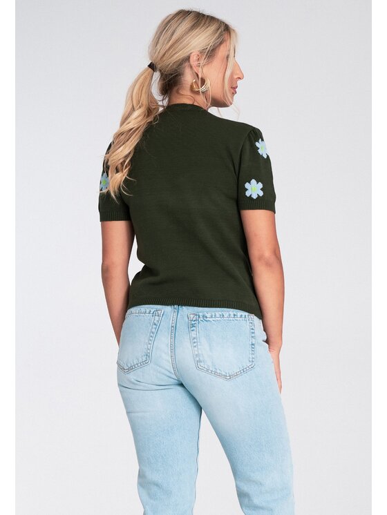 FIGL FIGL Sveter M1235 Zelená Regular Fit