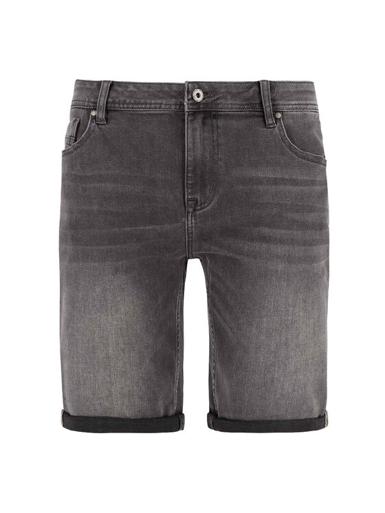 Volcano Volcano Szorty jeansowe D-MEAR Szary Regular Fit