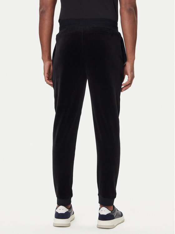 BOSS BOSS Dressipüksid Velour 50550635 Must Regular Fit